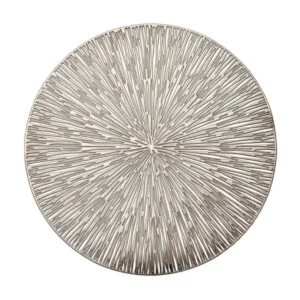 Gold round Vinyl Placemat  15in