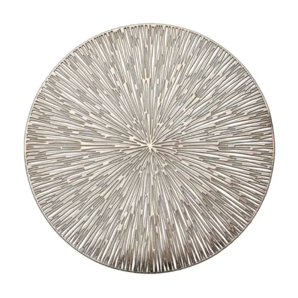Gold round Vinyl Placemat  15in