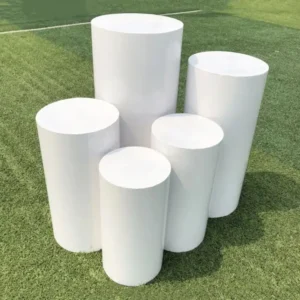 Round White Plinth Stand