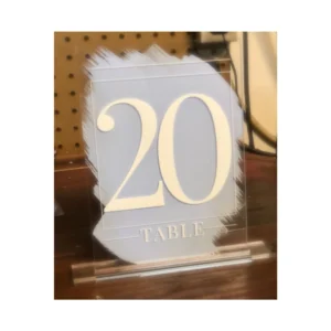 Painted Acrylic Table Numbers  1-20